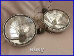 Vintage Bosch Chrome Spot Lights Lamp Mercedes Porsche VW (Pair)