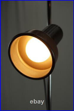 Vintage Floor Lamp Reading Lamp Spot Light Lamp Spotlight Brown Metal 1970s 1/2