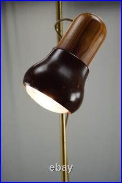 Vintage Floor Lamp Reading Lamp Spot Light Lamp Spotlight Wood Space Age 70er