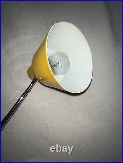 Vintage Floor Lamp Yellow Reading Light Spotlight BHS 70s Retro