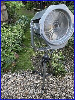 Vintage Gec Tripod Lamp Spot Light Floor Lamp Tripod Search Light 4ft Heavy