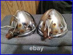 Vintage Harley GUIDE S-H2 SPOT LIGHTS Knucklehead Panhead Nice Chrome Lamps RARE