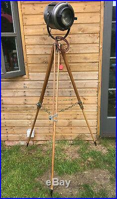Vintage Industrial Salvaged FURSE & TRIPOD Stage Theater Spot Light Lamp 40s 50s