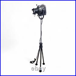 Vintage Industrial Theatre Spotlight Floor Lamp Converted Stage Light Tripod Vintage Industrial Theatre Spotlight Floor Lamp Converted Stage Light Tripod