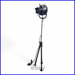 Vintage Industrial Theatre Spotlight Floor Lamp Converted Stage Light Tripod Vintage Industrial Theatre Spotlight Floor Lamp Converted Stage Light Tripod