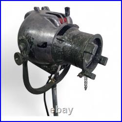 Vintage Industrial Theatre Spotlight Floor Lamp Converted Stage Light Tripod