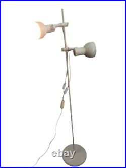 Vintage Mid Century Style Floor Lamp Double Shade Danish Style Light Retro