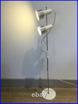 Vintage Mid Century White Twin Floor Spot light Lamp Standard Danish 60s 70s 80s