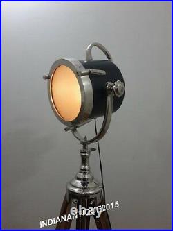Vintage Nautical Spot Light Floor lamp Searchlight With Tripod Stand