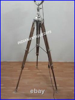 Vintage Nautical Spot Light Floor lamp Searchlight With Tripod Stand