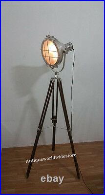 Vintage Old Strand Film Movie Theater Stage Lamp Light Tripod Spot Light