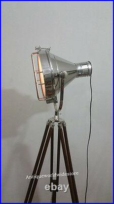 Vintage Old Strand Film Movie Theater Stage Lamp Light Tripod Spot Light