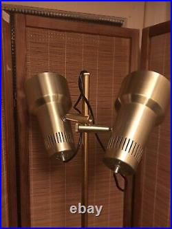 Vintage Retro Danish Mid Century Spot Light Brass Floor Lamp