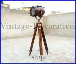 Vintage Retro Marine Tripod Spotlight Searchlight Floor Lamp Nautical Flo X-MAS