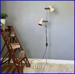 Vintage Searchlight Twin Spotlight Floor Lamp Retro 70's Brown Made In Holland