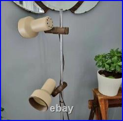 Vintage Searchlight Twin Spotlight Floor Lamp Retro 70's Brown Made In Holland