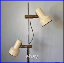 Vintage Searchlight Twin Spotlight Floor Lamp Retro 70's Brown Made In Holland