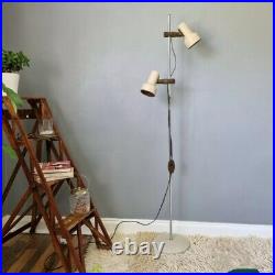 Vintage Searchlight Twin Spotlight Floor Lamp Retro 70's Brown Made In Holland