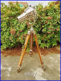 Vintage Spotlight Theater Nautical Home Decorative Tripod Search light lamp