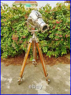 Vintage Spotlight Theater Nautical Home Decorative Tripod Search light lamp