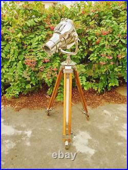 Vintage Spotlight Theater Nautical Home Decorative Tripod Search light lamp