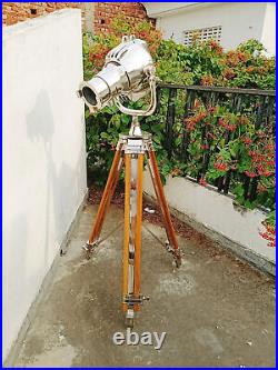Vintage Spotlight Theater Nautical Home Decorative Tripod Search light lamp