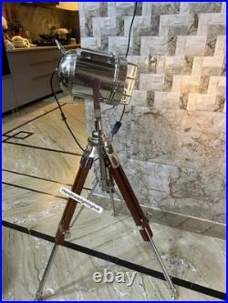 Vintage Spotlight Tripod Floor Lamp Nautical Studio Light Home Office Decor