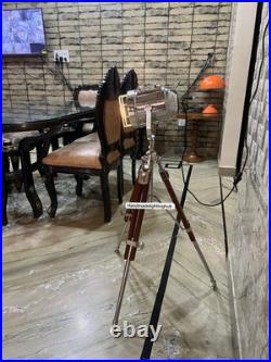 Vintage Spotlight Tripod Floor Lamp Nautical Studio Light Home Office Decor