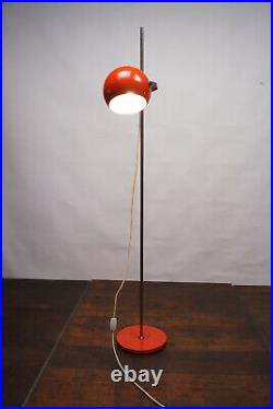 Vintage Stehlampe Leselampe Spot Leuchte Kugel Lampe Space Age orange 70er