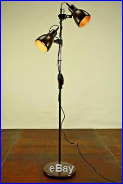 Vintage Stehlampe Leselampe Spot Leuchte Lampe 2flg. Space Age Lamp braun 70er
