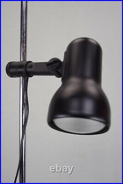 Vintage Stehlampe Leselampe Spot Leuchte Lampe 2flg Strahler schwarz Metall 70er