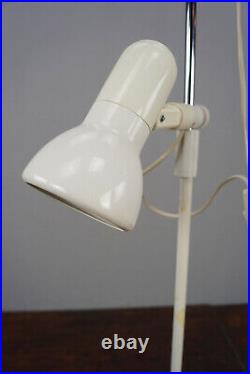 Vintage Stehlampe Leselampe Spot Leuchte Lampe 2flg. Strahler weiß Metall 70er 2