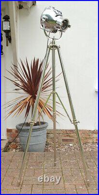 Vintage Strand Patt23 Theatre Bbc Stage Film Floor Light Lamp Steel Tripod Stand