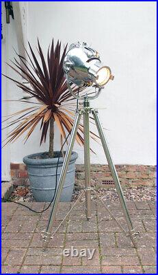 Vintage Strand Patt23 Theatre Bbc Stage Film Floor Light Lamp Steel Tripod Stand