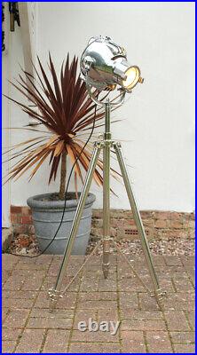 Vintage Strand Patt23 Theatre Bbc Stage Film Floor Light Lamp Steel Tripod Stand