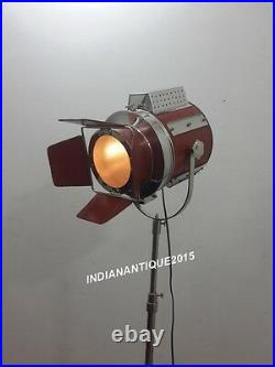 Vintage Theater Spot Light Floor Lamp Searchlight With Tripod Stand