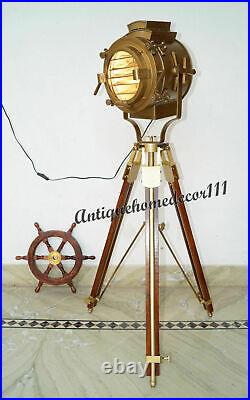 Vintage Theater Stage Nautical Spotlight Industrial Nautical Large Floor Lamp