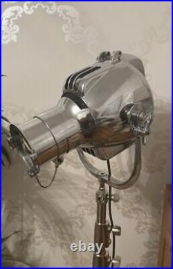 Vintage Theatre Spot Light And Tripod Deco Film Lamp Strand Electric Patt 23 #1