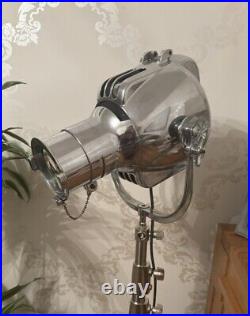 Vintage Theatre Spot Light And Tripod Deco Film Lamp Strand Electric Patt 23 #1