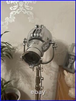 Vintage Theatre Spot Light And Tripod Deco Film Lamp Strand Electric Patt 23 #1