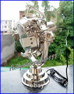 Vintage chrome finish table lamp spotlight with base home decor E27 Led light