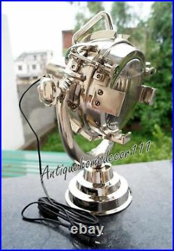 Vintage chrome finish table lamp spotlight with base home decor E27 Led light