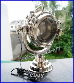 Vintage chrome finish table lamp spotlight with base home decor E27 Led light