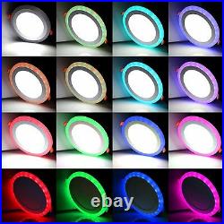 White RGB Dual Color LED Light LED Ceiling Recessed Panel Downlight Spot Lamp US