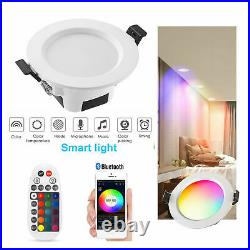 WiFi Bluetooth LED Spots Light Bulbs 9W Downlights Lamps RGB/WWithCW Ceiling Light