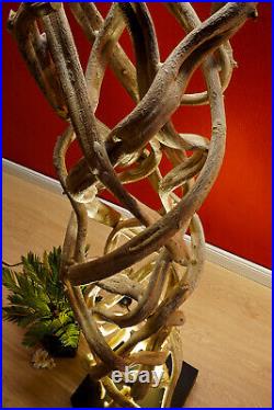 Wood Floor Lamp Vine 175 CM Driftwood Root Wood Shabby Vintage Lamp Light