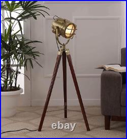 Wooden Tripod Lamp Studio Floor Lamp Lighting Searchlight Spotlight Lamp