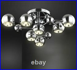 XL Led design chandelier ceiling lamp lighting spot living room chrome 60cm big