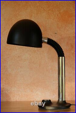 XXL Hillebrand schwarz Tisch Lampe Spot Schwanenhals Leuchte 70er Kugel Vintage