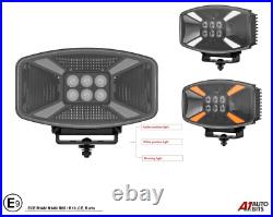 X Design White Amber Jumbo LED Driving Spot Light Lamp X1 + Amber Strobe Light